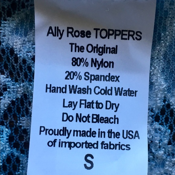 Bronze Tan Blue Floral Lace Camisole Tank Top - Picture 4 of 4